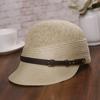 Summer Straw Newsboy Caps For Women Solid Color Bow Breathable Mesh Straw Beret Artist Painter Hat Elegant Female Cap