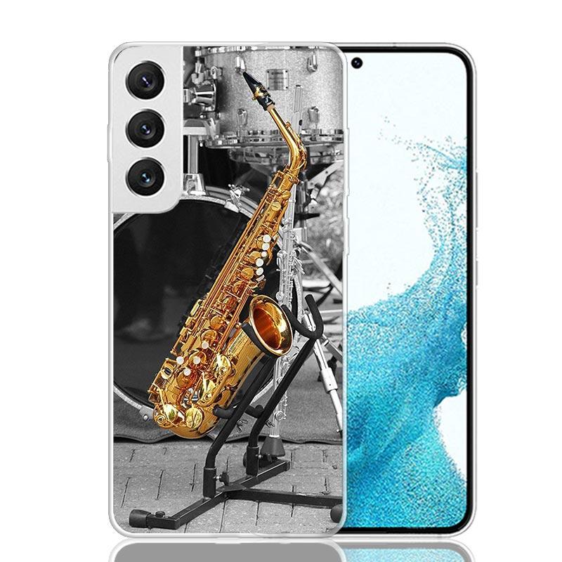 Music Saxophone Instrument For Samsung Galaxy A17 A16 A15 A14 A13 A56 A55 A54 A53 Phone Case A36 A35 A34 A33 A26 A25 A24 A23 A05