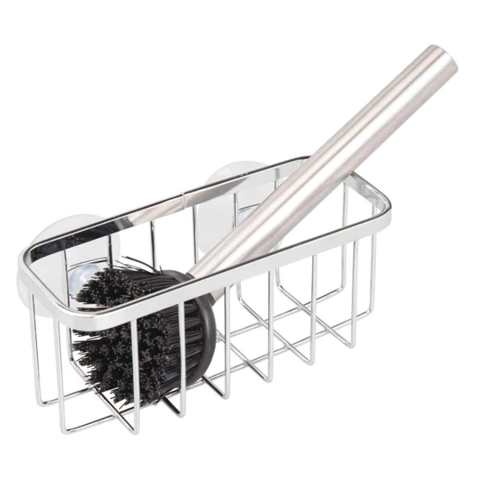 

Kitchen Sponge Holder Stainless Steel Sink Basket Sorage Braket Rustproof Waterproof Liquid Drainer Rack серебряный