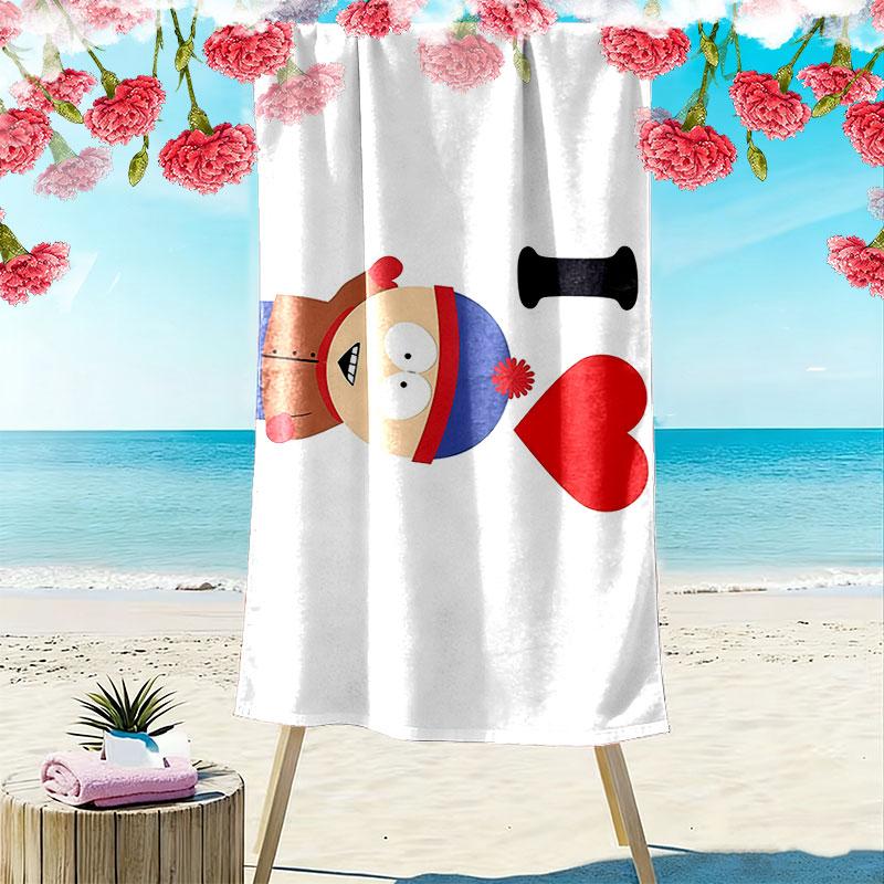 Stan South Park Print Beach Towel, Large Soft Quick Dry Towel for Beach Camping Swimming