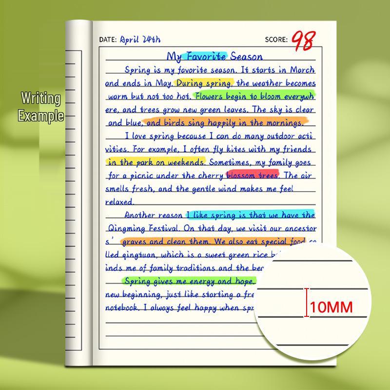 Enhanced English Workbook: Thick 16k Notebook for Primary & Junior High Students