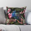 Peacocks And Orchid Flowers Pillowcase Polyester Linen Velvet Pattern Zip Decorative Pillow Case Car Cushion Cover