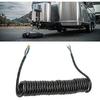 Trailer Extension Wiring Cable, Trailer Extension Coiled Cable 12.8ft 20AWG 7 Core Polyurethane Copper Trailer Extension Cable for Tow Truck RV