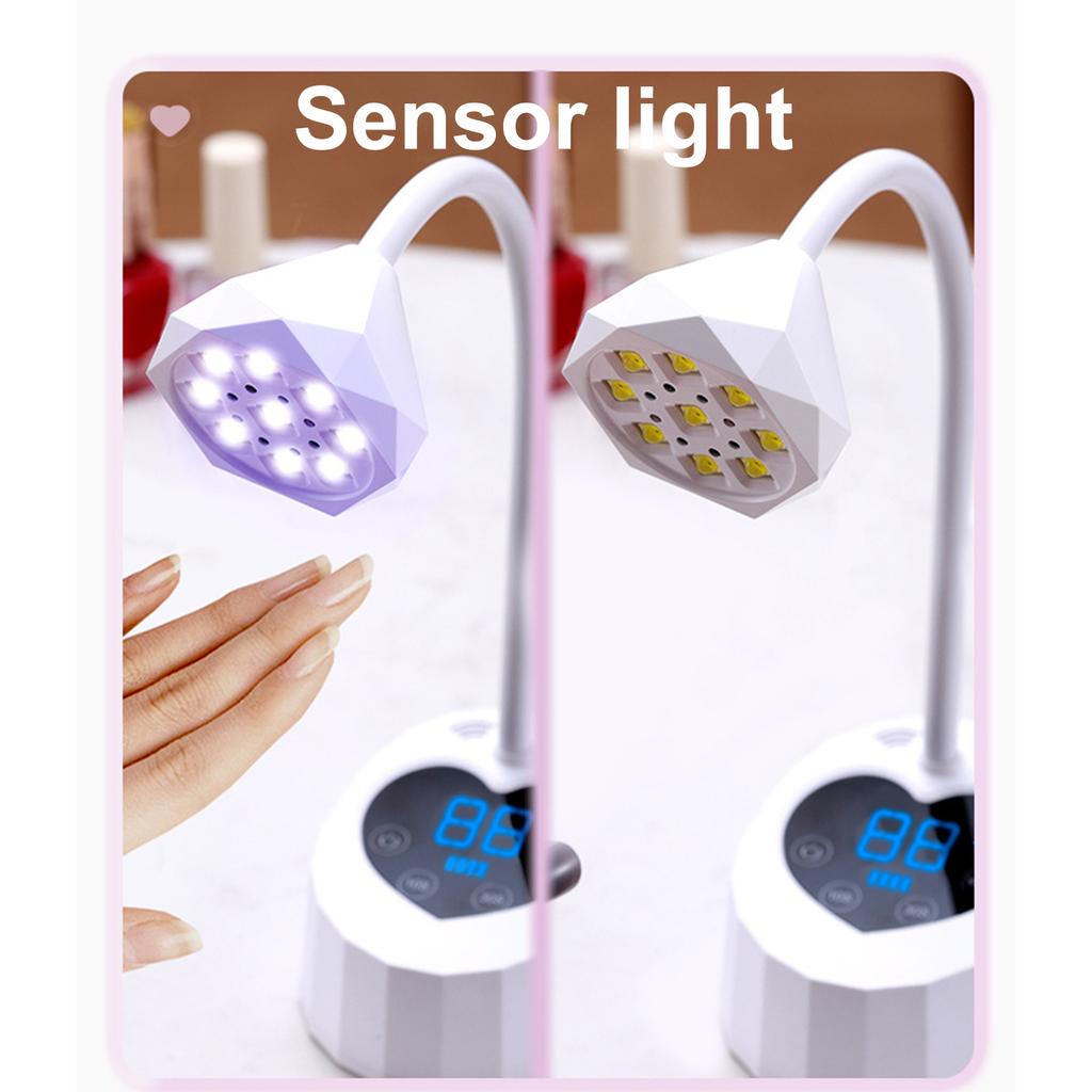 USB Rechargeable Goosenecks LED Nail Light Auto Sensor Nail Dryer for Gel Nails