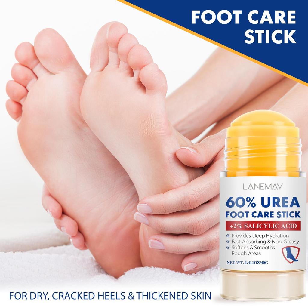 60% Urea Foot Care Stick-Deep Hydration & Fast-Absorbing & Non-Greasy, Make Rough Areas Softens & Smooths-Suitable For All Skin Types, 40g