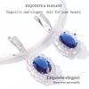 Elegant Princess Wedding Engagement Necklace hoop gold new in dangle Earrings for women Jewelry Sets rhinestones  Color CZ