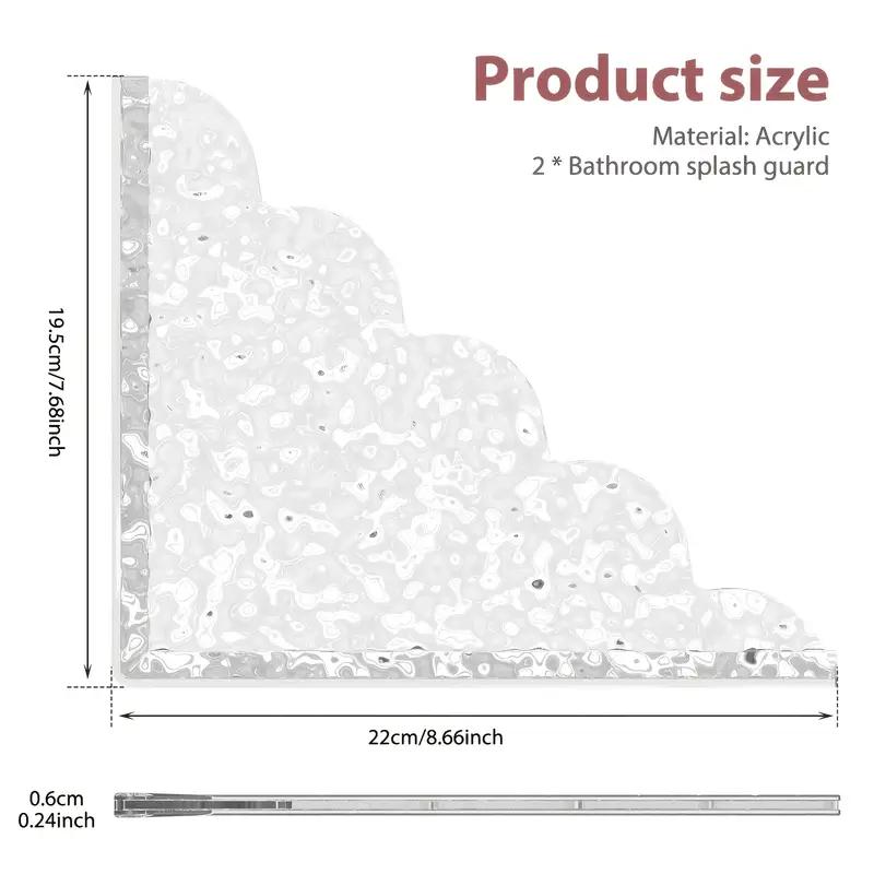 2 SZT. Ochraniacz przed pryskaniem do wanny Samoprzylepna Silikonowa Wodoodporna Deska Gospodarstwo Domowe Akrylowe PCV Umywalka Wodoodporny Ochraniacz