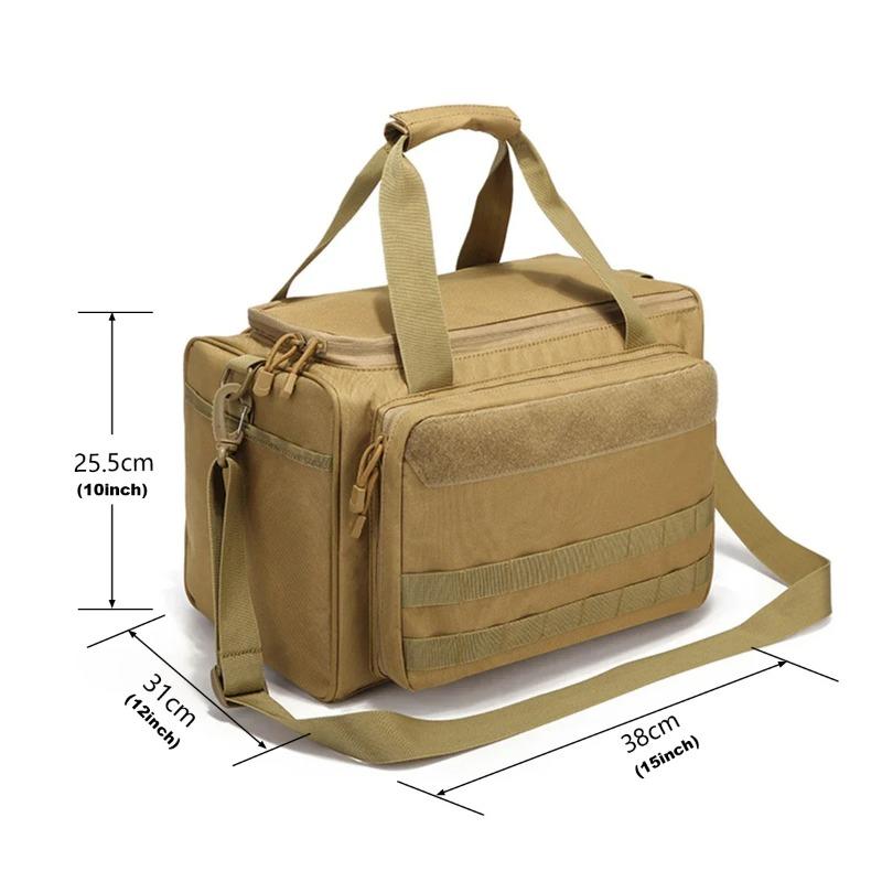 Sports Bag, Shooting Range Bag Tactical Storage Bag Men's Multifunctional Bag Shoulder Bag, Outdoor Hunting, Camping, Hiking Bag