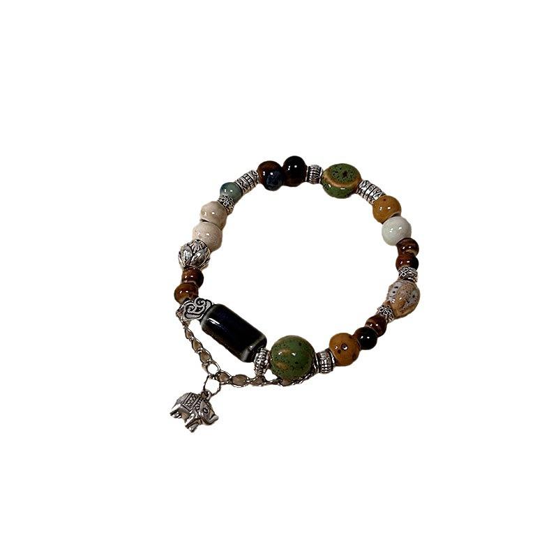 2023 Summer Handmade Ethnic Ceramic Beaded Bracelet for Women