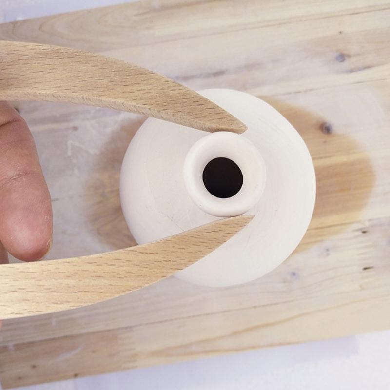 3Pcs Wood Ceramics Caliper Measuring Tool Set Ergonomic Handle Pottery Crafting Calipers for Clay Diameter Measurement