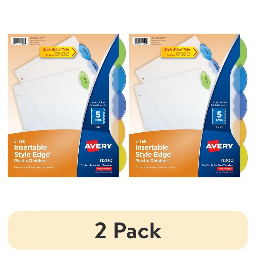

Durable 3-Ring Binder Dividers with Multicolor Tabs 2 Pack Printable Inserts Tear-Resistant Clear Plastic Page Organizers United States