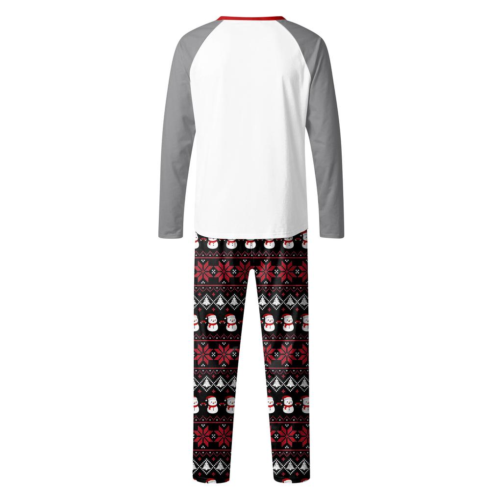 Familienpassende Drucksets Pyjamas Loungewear Outfits Familienpassendes Langarm-Oberteil+Hose Set
