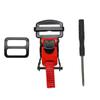 6 Gear Adjustment Bike Helmet Clip Black/Red Helmet Accessories  for Scooter Bicycle Accessories