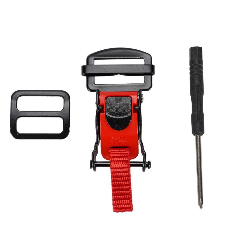 6 Gear Adjustment Bike Helmet Clip Black/Red Helmet Accessories  for Scooter Bicycle Accessories