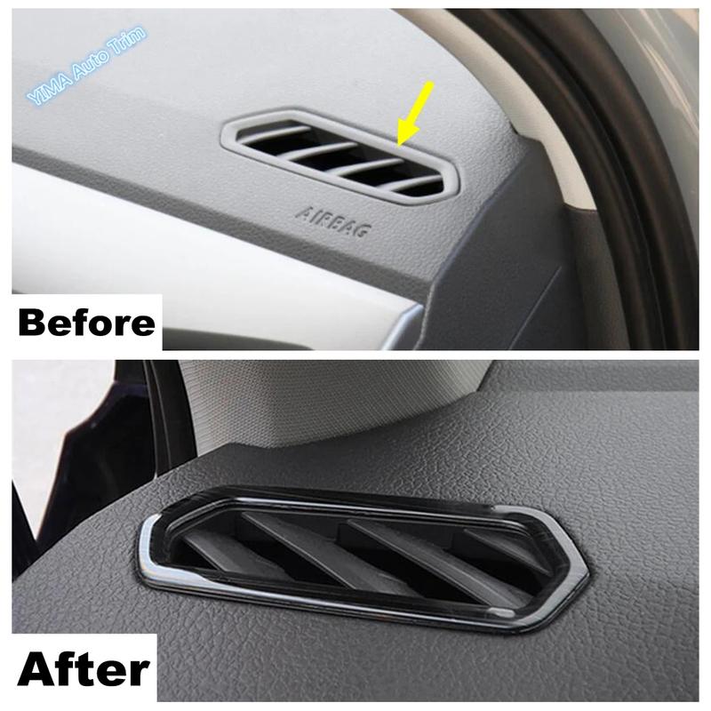 Dashboard Front Air Conditioning Outlet AC Vents Cover Trim for VW Volkswagen T-Cross T Cross - Car Accessories