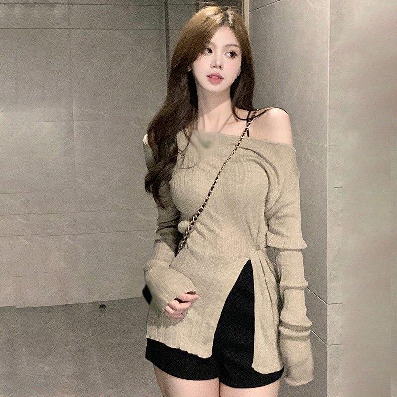 

Женская блузка Женский базовый слой Женский свитер Необычный One Size