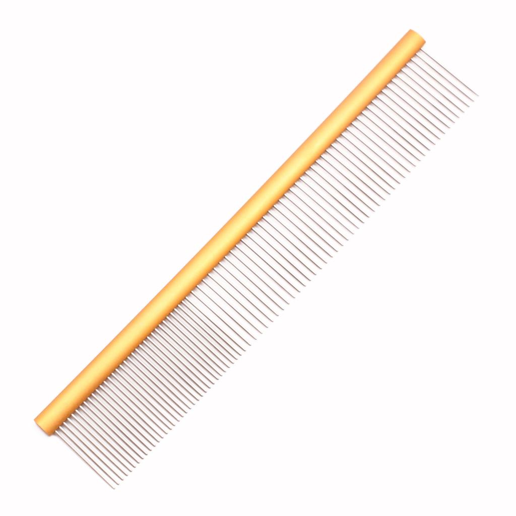 Aluminum Alloy Large Rake Comb for Long Hair Pets 7910 Dog Cat Deshedding Massage Hair Removal Slicker Stainless Steel Dematting