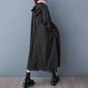 Xitao Pleated Zipper Hooded Full Sleeve Dress HQQ2440