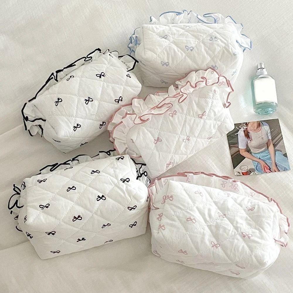 INS Large Capacity Pen Case Flounce Makeup Lipstick Bag School Office Supply