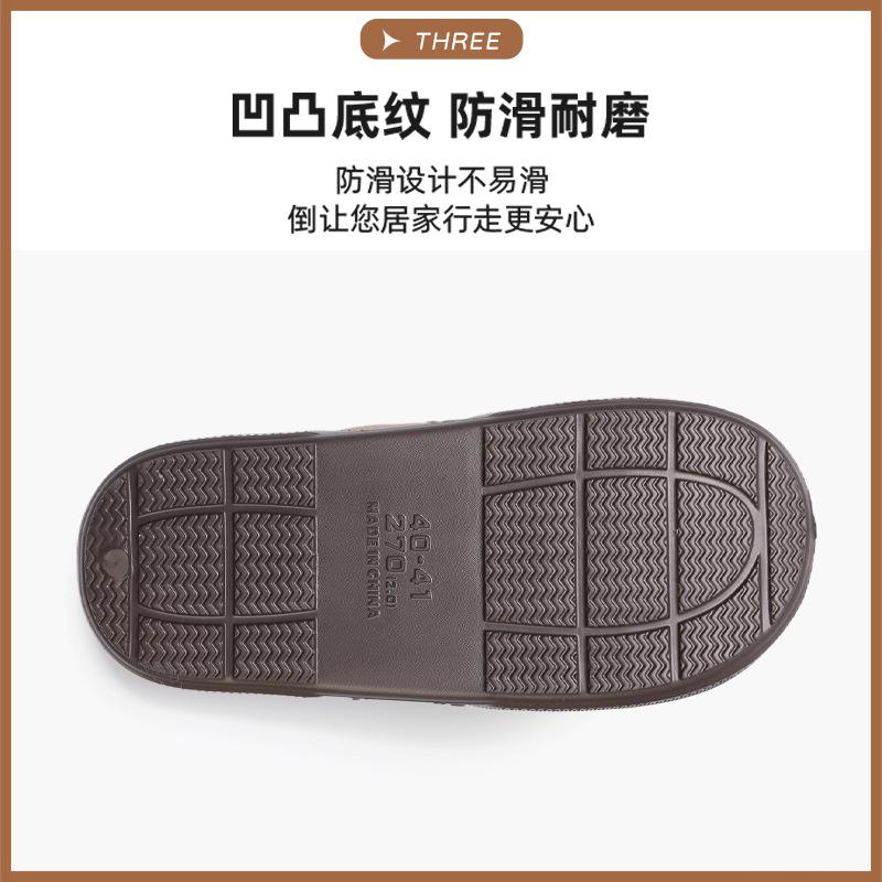 Men's cotton slippers autumn and winter indoor home velvet thickened warm pu leather waterproof large size bag head slippers