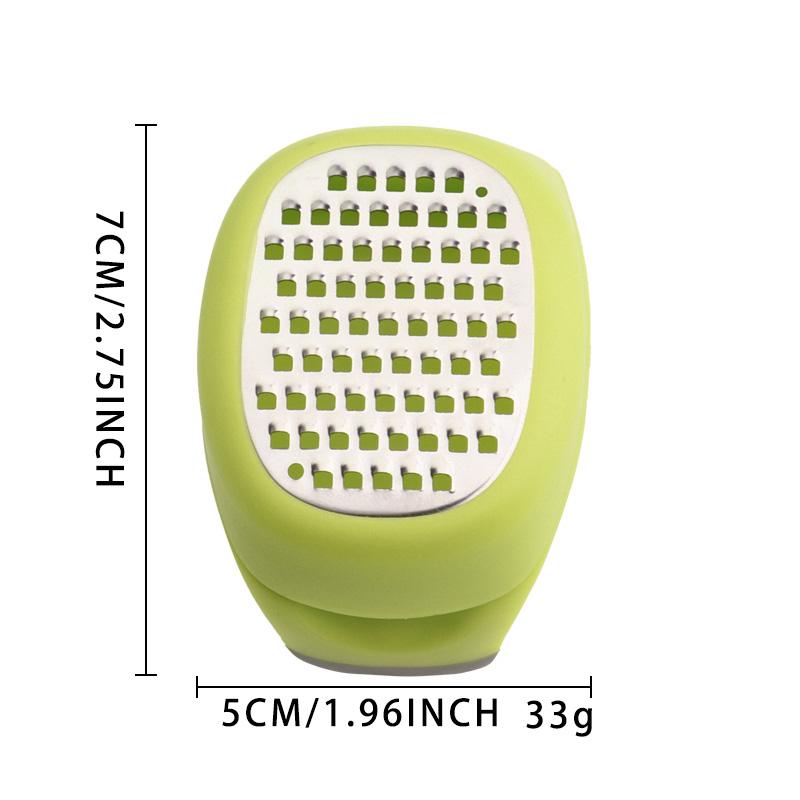 1pc Kitchen Utensils Plastic Handle Stainless Steel Ginger Grater Kitchen Cheese Tool Garlic Press Multifunctional Grater