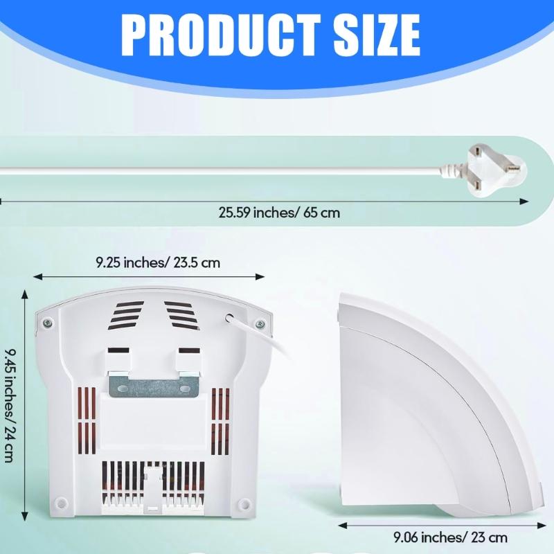 Energy Efficient Automatic Hand Dryer Space Saving Hand Dryer Easy Installation Air Dryer ABS Texture for Bathroom Use