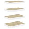 VidaXL Étagères flottantes 4 pcs Chêne et blanc 50x23x3,8 cm MDF