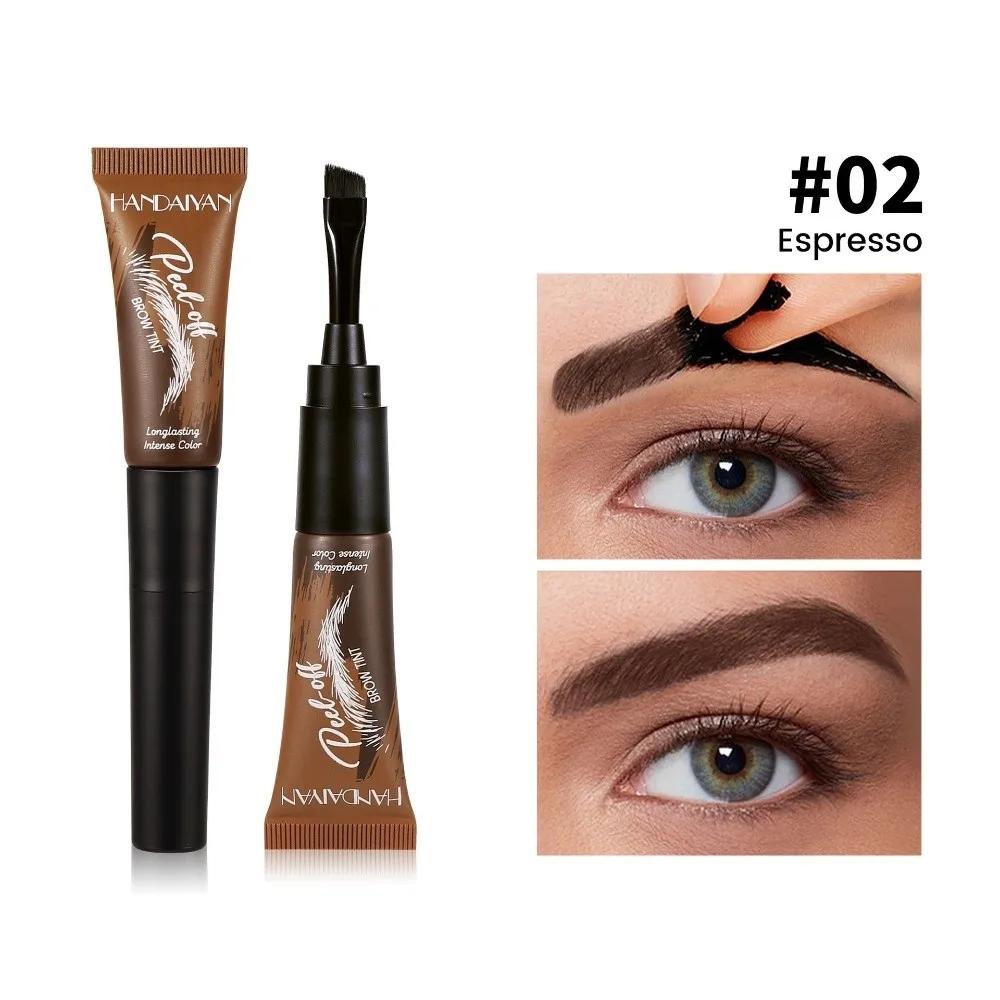 Quick-Drying Peel-off Eyebrow Gel Natural Look Multi-Shade Selection Eyebrow Dye Glue Long Lasting Brush Head Design