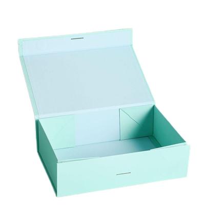 Pure Color Gift Box One-Piece Design Flip Cover Cardboard Folding Box Ribbon Decoration Foldable Gift Packaging Valentine's Day
