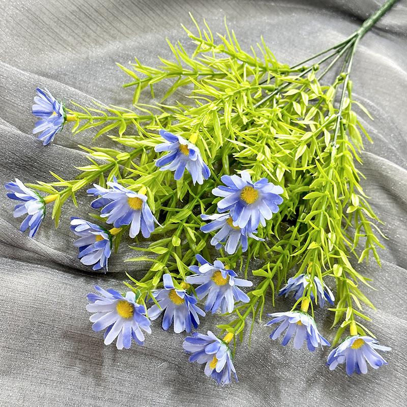 

Цветок Искусственная Ромашка Свадьба Отель Ресторан Украшение Настольное Украшение синий
