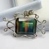 CERTIFIED 32 Ct Natural Opal 925 Sterling Silver Emerald Pendant Gift For Him