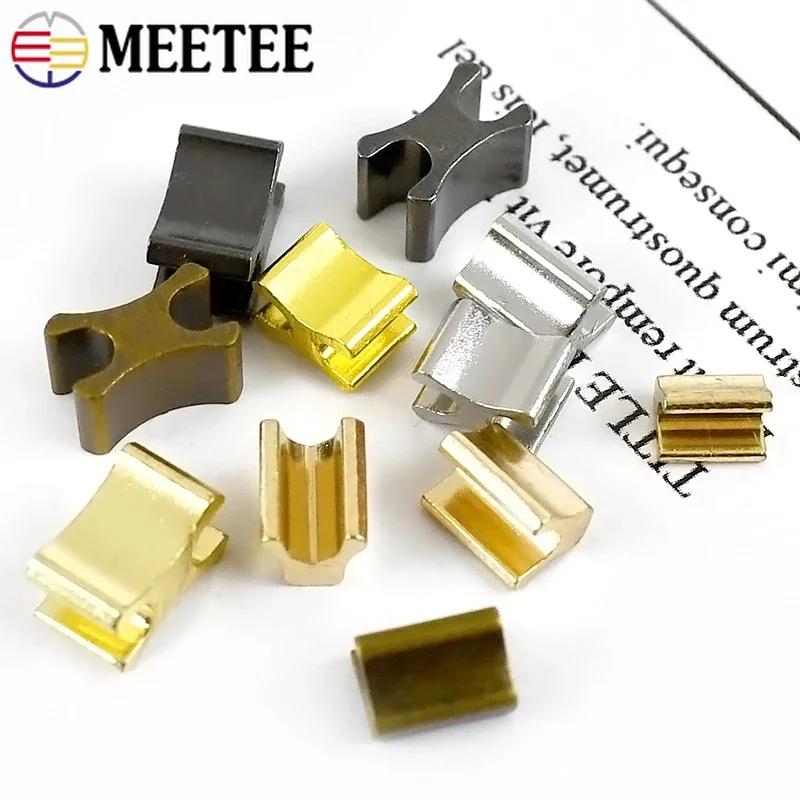 50/100 st Meetee 3# 5# Metallblixtlås U-stoppare Reparationssats Blixtlås Svansklämma Halkfria Ändlås DIY Skräddare Verktyg Sytillbehör
