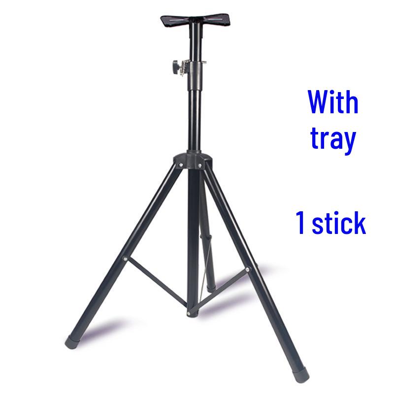Adjustable Speaker Floor Stand for 10, 12, 15-Inch Speakers with Triangle Base and Foot Stand