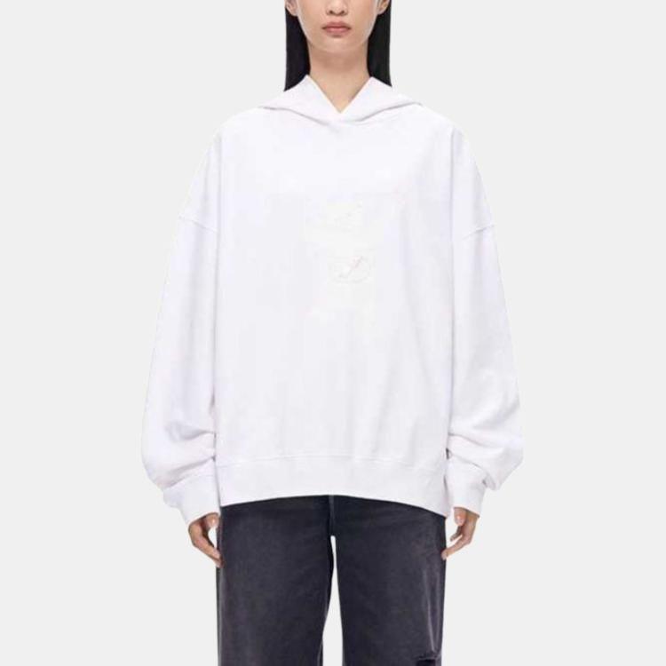 WE11DONE New Teddy Logo Cotton Hoodie WD-TH3-22-727-U-IV