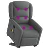 VidaXL Fauteuil de massage inclinable Gris foncé Tissu 3303205