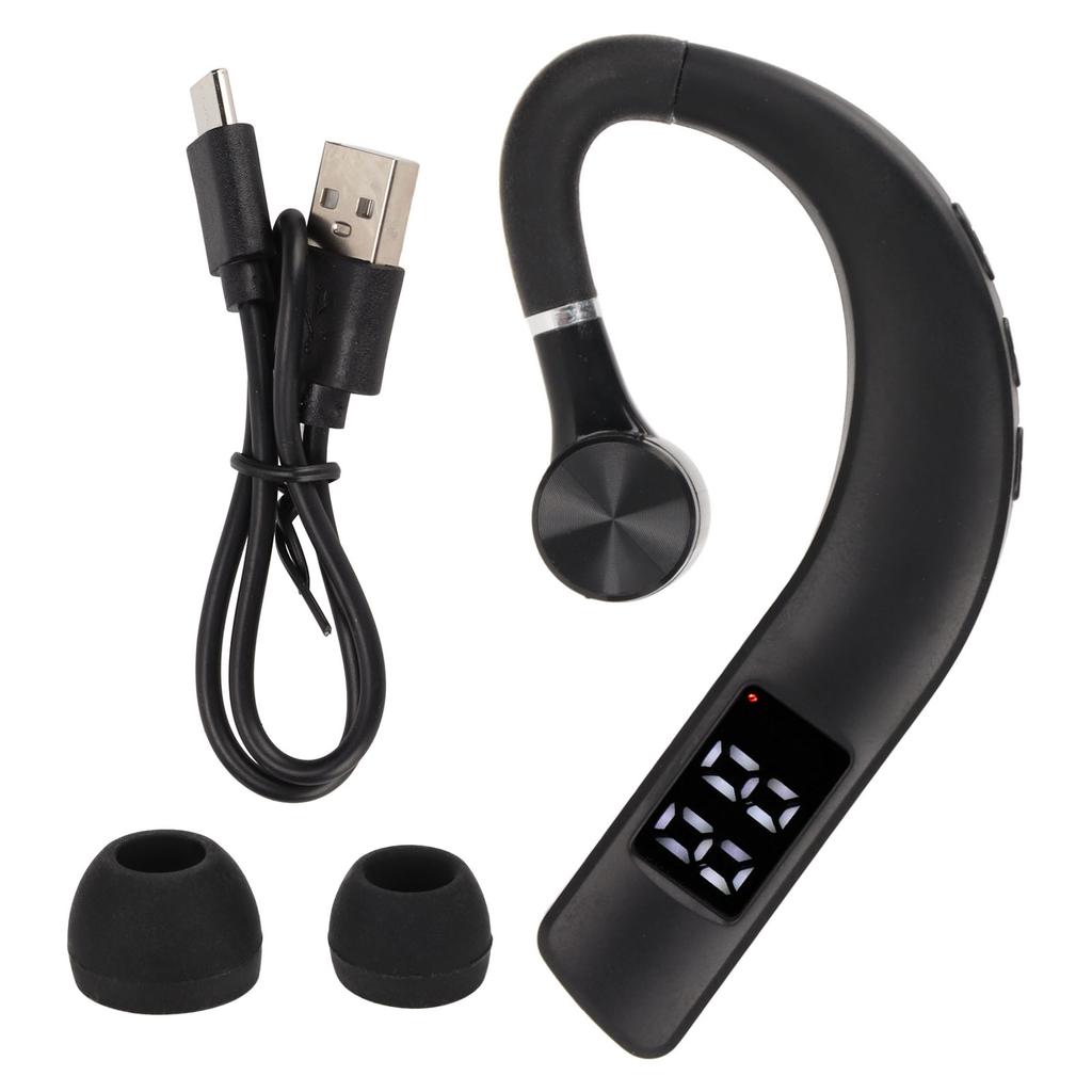 Bluetooth Headset IPX5 Waterproof Handsfree Noise Cancelling Single Ear Bluetooth Earphone for Running Driving Business