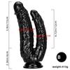Female Pulls Anterior Yin and Posterior Court with Two-pronged Double-headed Penis Anal Plug Training Masturbation Device Sex Products