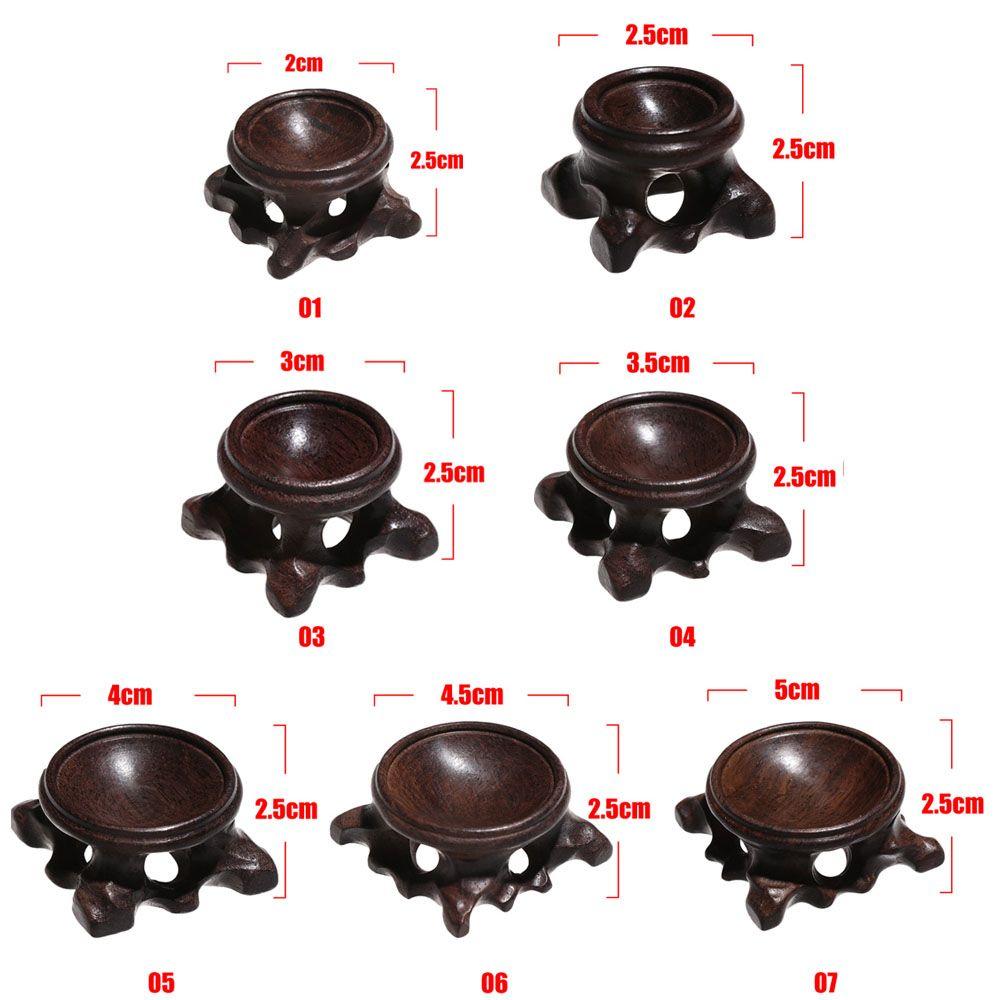 Wood Display Stand Base for Crystal Ball Sphere Globe Stone Decoration Crafts Figurines Miniatures Crystal Ball Holder Bracket