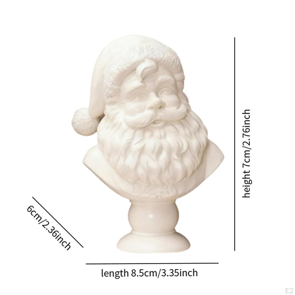 Santa Figure Christmas Decoration Collection Party Supplies Traditional Claus Statue Half Body