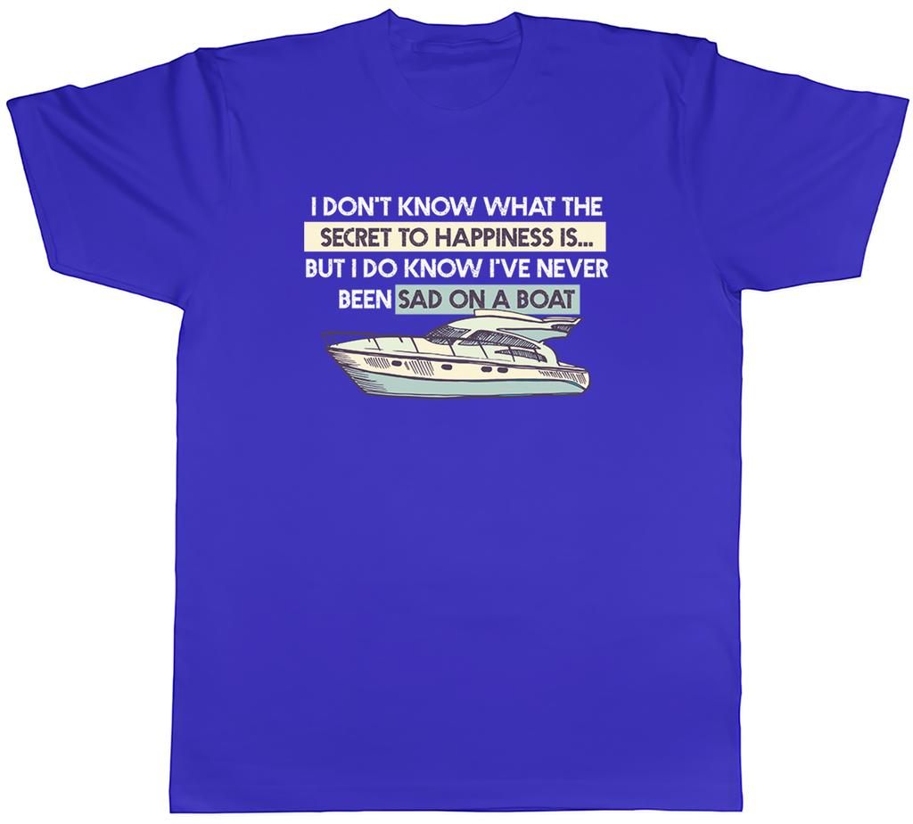 Love Boats Mens TShirt Ive Never been Sad on a Boat Funny Tee Gift