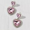 Europe and the United States Hot-selling Fashion Versatile Love Earrings Light Luxury High Sense Full Diamond Heart-shaped Gemstone Sweet Women