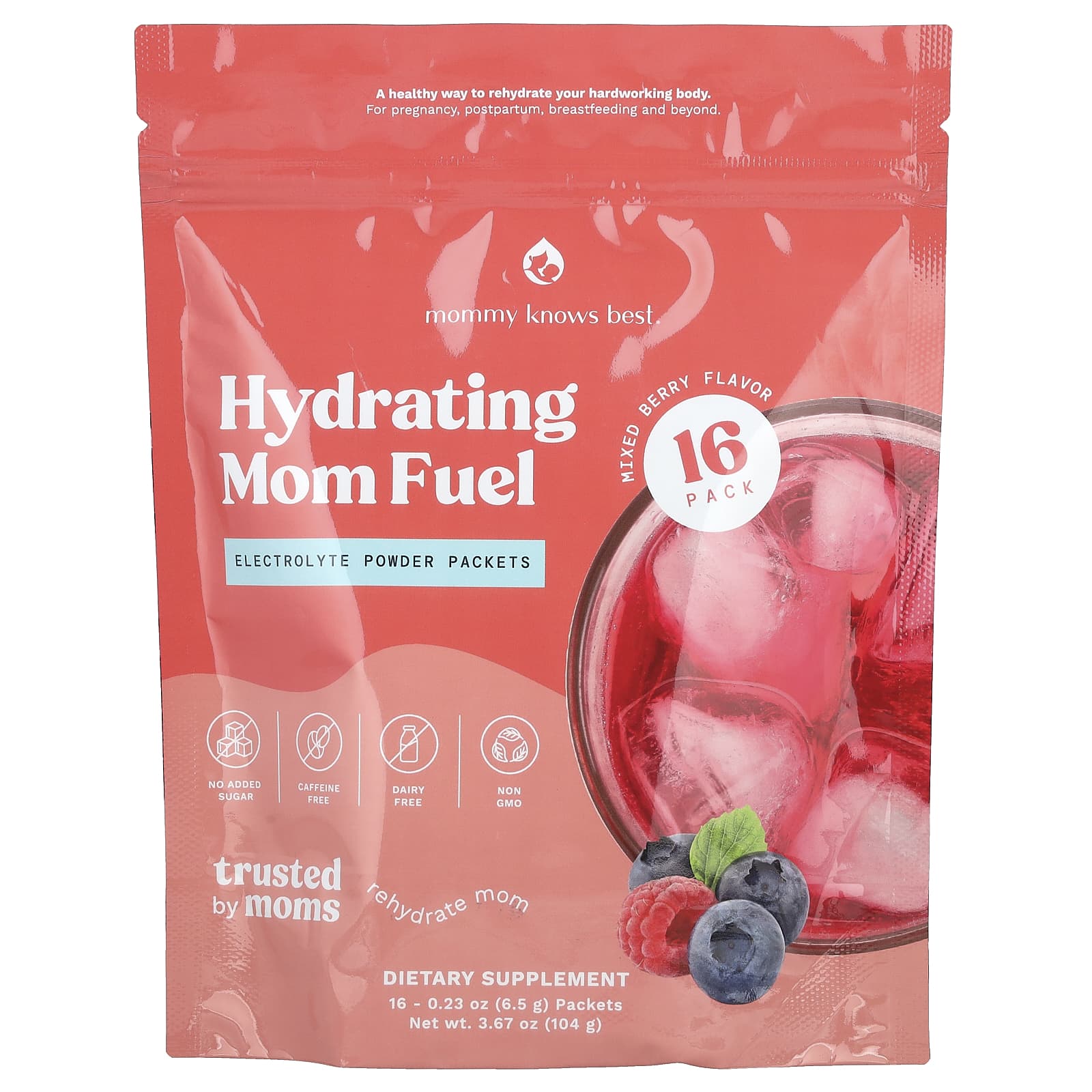 

Hydrating Body Fuel, Mixed Berry, 16 Packs, 6.5G (0.23Oz) Each
