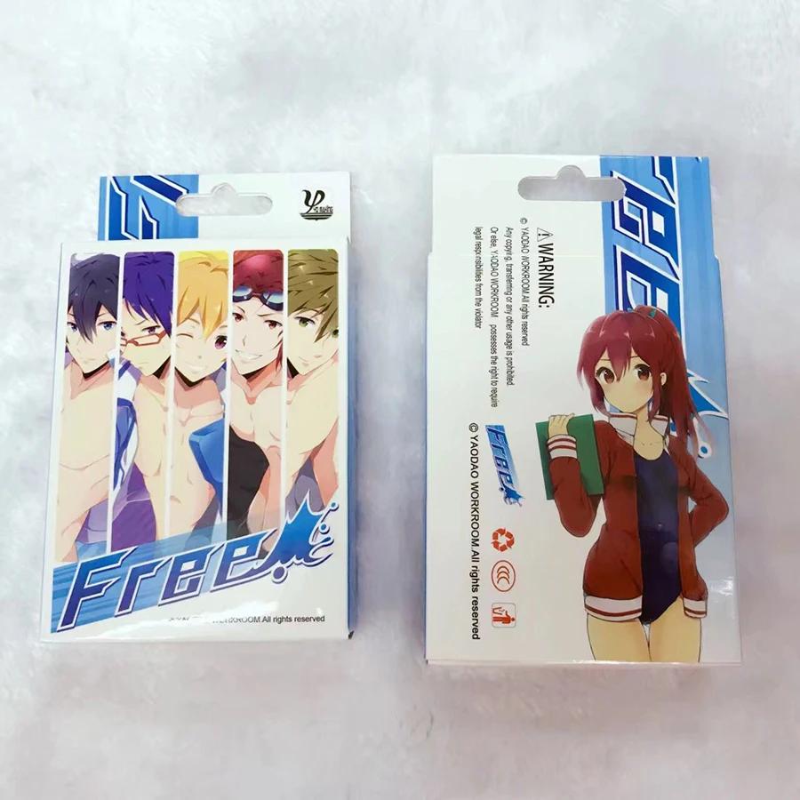 54Pcs Cards Anime Poker Toy Free! Nanase Haruka Tachibana Makoto Cosplay Board Game Cards Hardcover Gift With Box