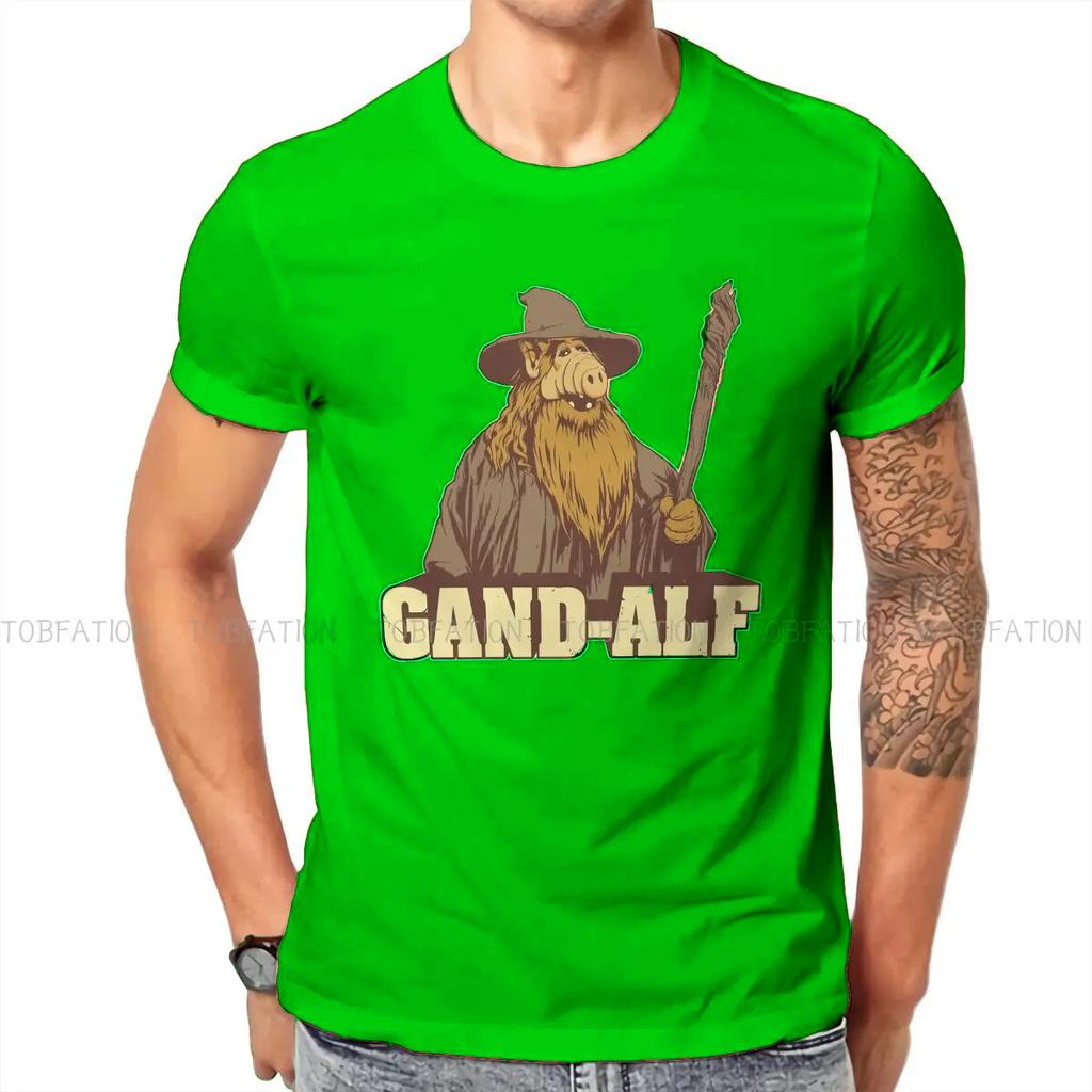 Gand ALF Animated Series Tops Graphic Crewneck Short Sleeve Man Women T-shirt 100% Cotton Gift Men Clothes Casual Unisex Tshirt