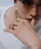 Scalettoblack Wsm012 Rough Black Line Ring