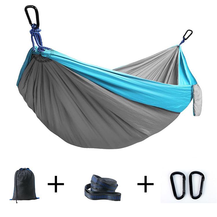 Popular Outdoor Nylon Hammock with Binding Ropes for Camping