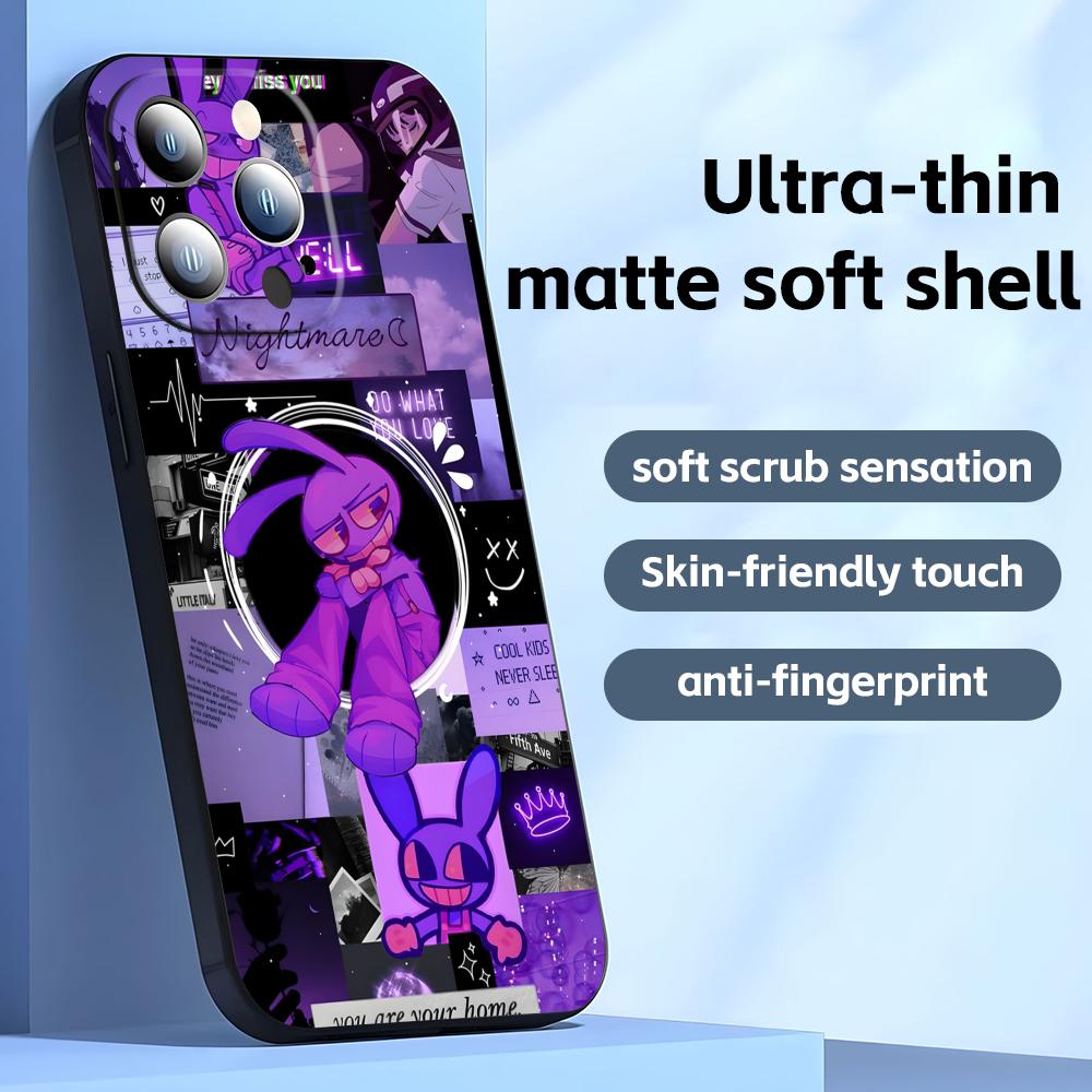 

anime D-Digital C-Circus Phone Case For iPhone 16 16e 15 14 13 12 11 Plus Mini Pro Max Soft black Shockproof Cover iPhone 14 Pro
