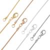 Louleur 6pcs Copper Round Snake Chain Necklace With Lobster Clasp For Women Men Fashion Chain Jewelry Findings DIY Necklace Gift