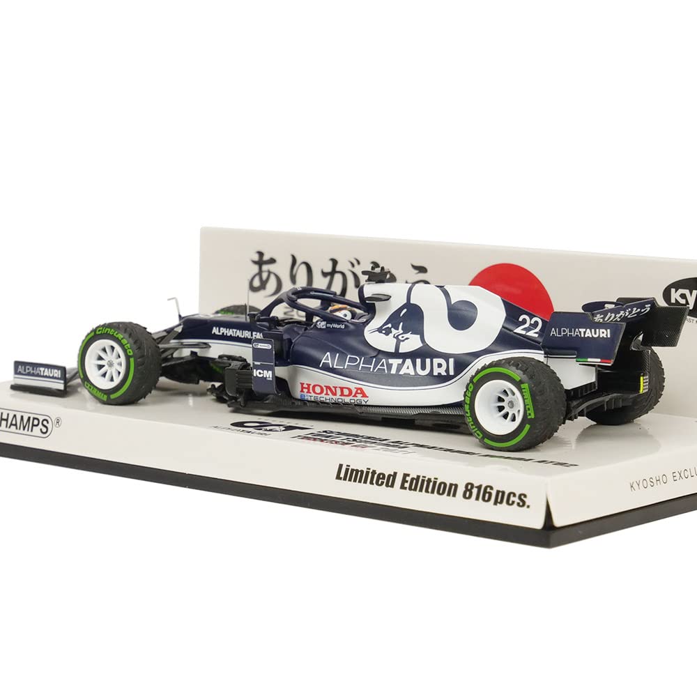 Minichamps Scale Scuderia AlphaTauri Honda AT02 2021 Turkish GP Yuki Tsunoda You Livery Finished Product 1/43 #22 "Thank Honda"