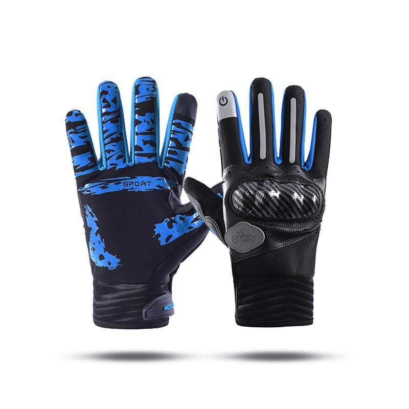 Motorcycle Riding Gloves Winter Warm Windproof Anti-Slip Touchscreen Full Finger Off-Road Racing Outdoor Sports